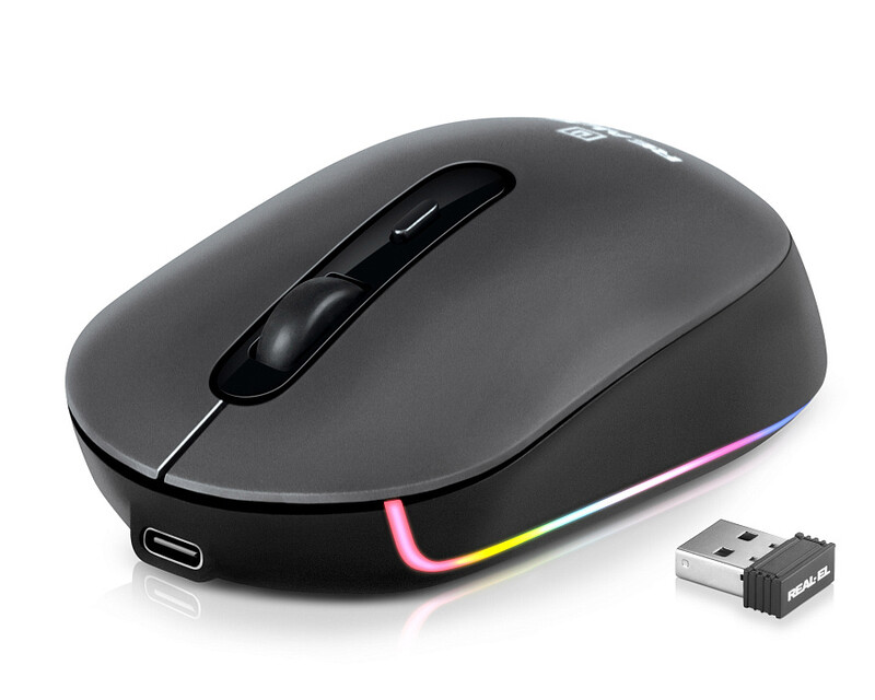 Миша бездротова REAL-EL RM-470W Dark Gray