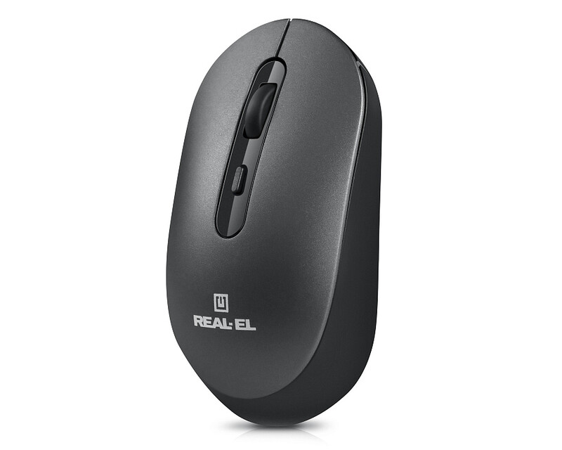 Миша бездротова REAL-EL RM-470W Dark Gray