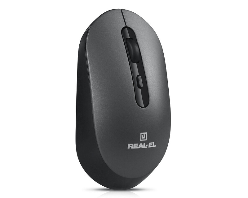 Миша бездротова REAL-EL RM-470W Dark Gray