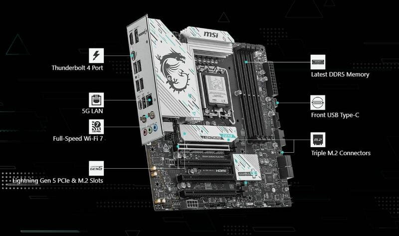 Материнська плата MSI B860M Gaming Plus WiFi Socket 1851