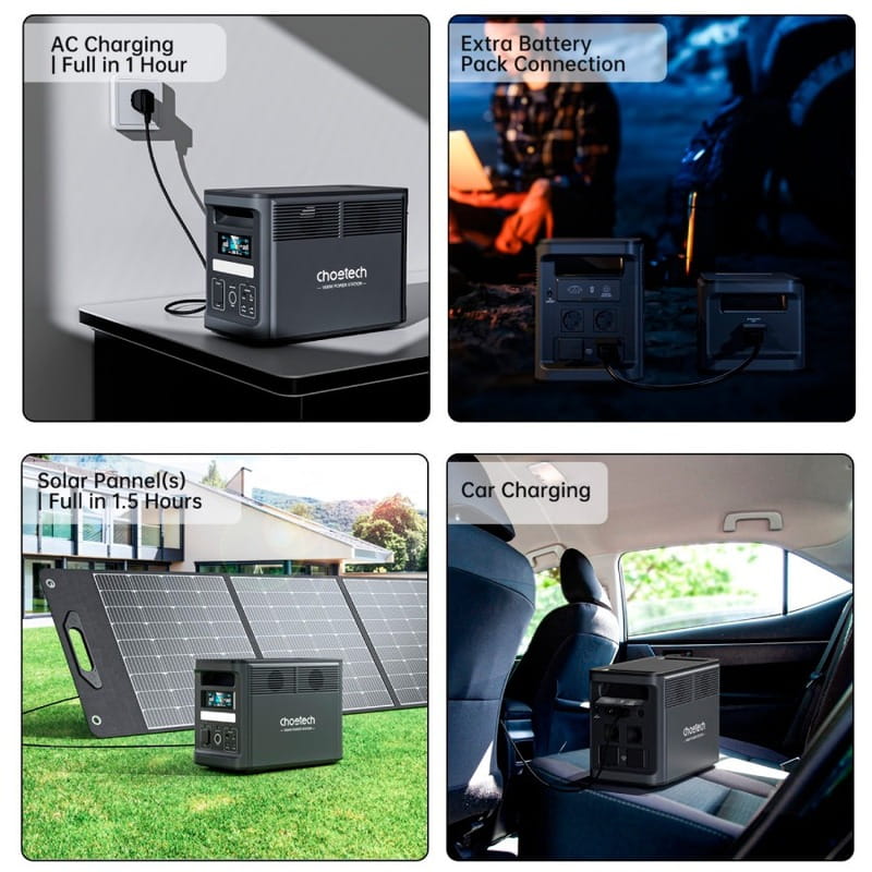 Зарядная станция Choetech BS065 1536Wh, 1800W (BS065-EU-BK)
