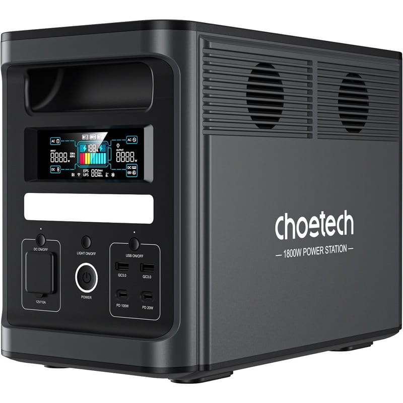 Зарядная станция Choetech BS065 1536Wh, 1800W (BS065-EU-BK)