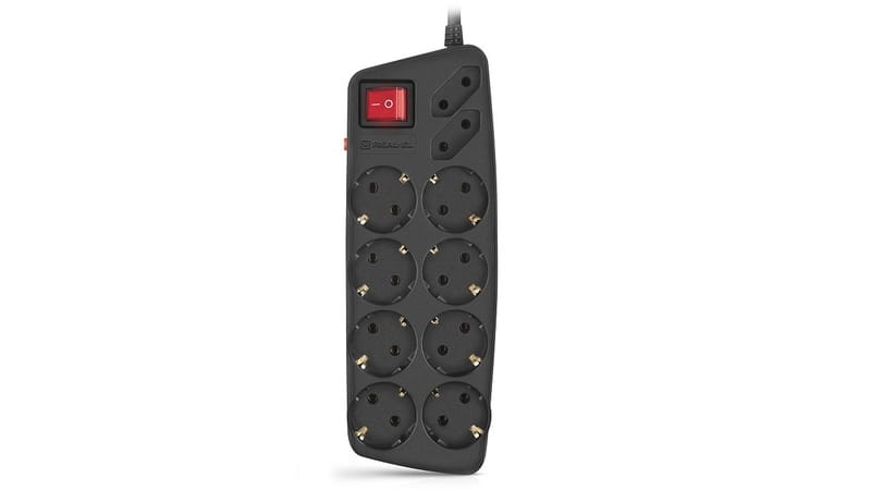 Фильтр питания REAL-EL RS-10 Protect 3 м Black