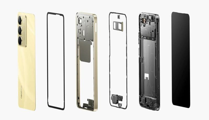 Смартфон Realme C75 8/256GB (RMX3941) Lightning Gold