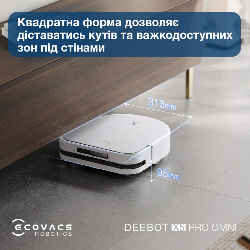 Робот-пылесос Ecovacs Deebot Ozmo X5 Pro Omni (DDX39) White