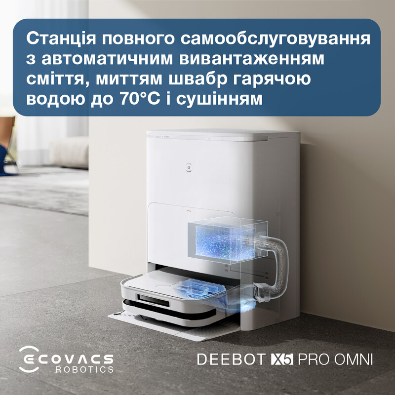 Робот-пылесос Ecovacs Deebot Ozmo X5 Pro Omni (DDX39) White