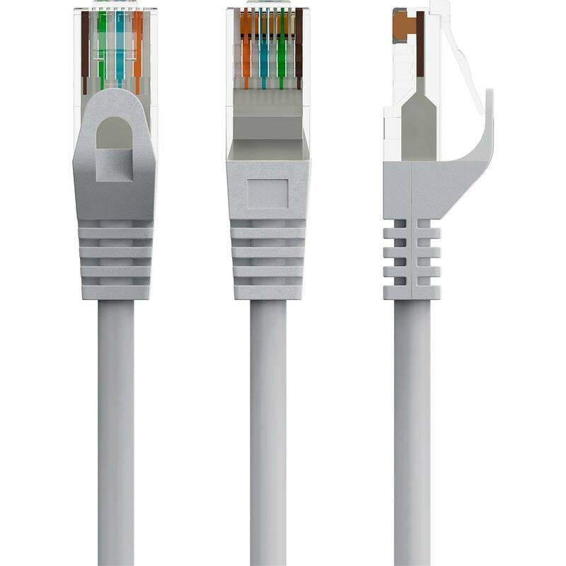 Патч-корд UTP Cablexpert (PP6U-CU-10M) Cat.6, литий, 50u" штекер із засувкою, 10 м, сірий