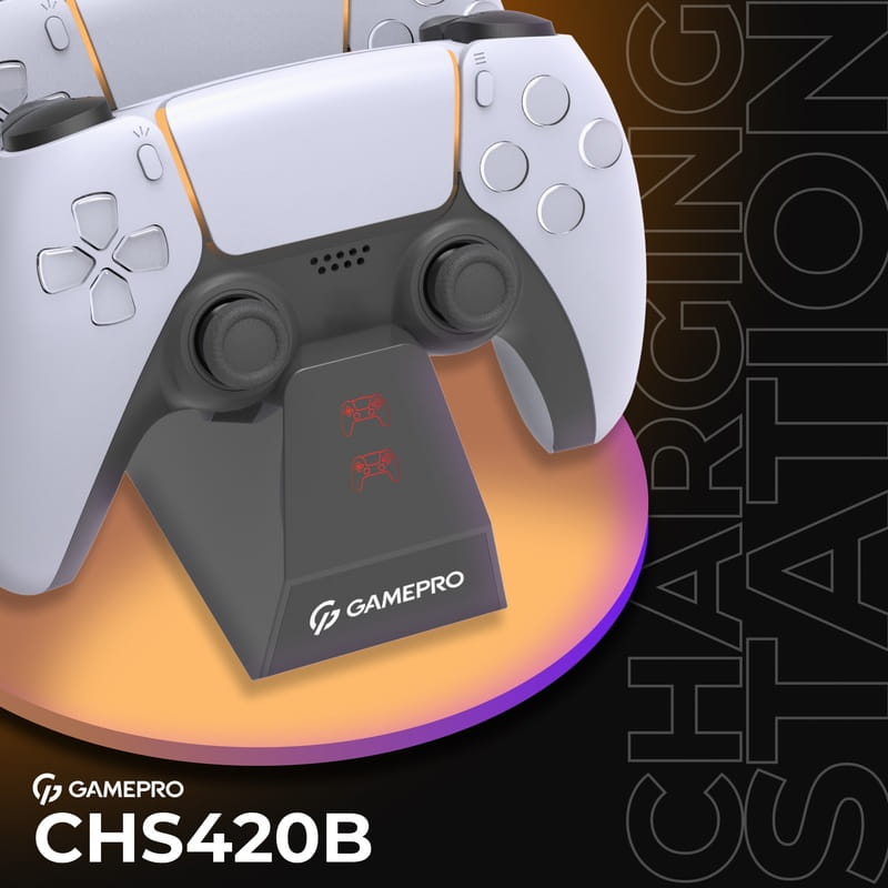 Зарядний пристрій для PS5 GamePro Black (CHS420B)