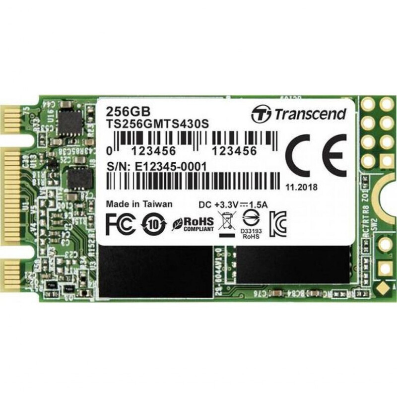 Накопитель SSD  256GB Transcend 430S M.2 2242 SATAIII 3D TLC (TS256GMTS430S)