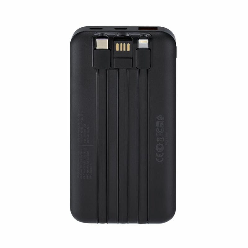 Універсальна мобільна батарея Rivacase Rivapower 10000 mAh 22,5 Вт Black (VA2211)