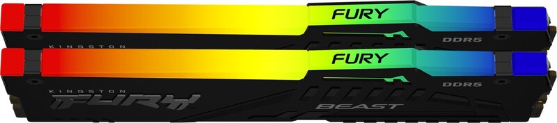 Модуль пам`яті DDR5 2x16GB/5600 Kingston Fury Beast RGB Black (KF556C40BBAK2-32)