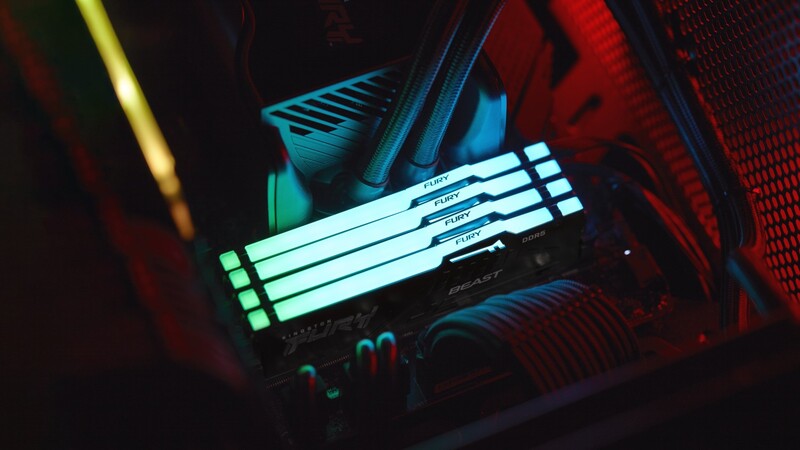 Модуль пам`яті DDR5 2x16GB/5600 Kingston Fury Beast RGB Black (KF556C40BBAK2-32)