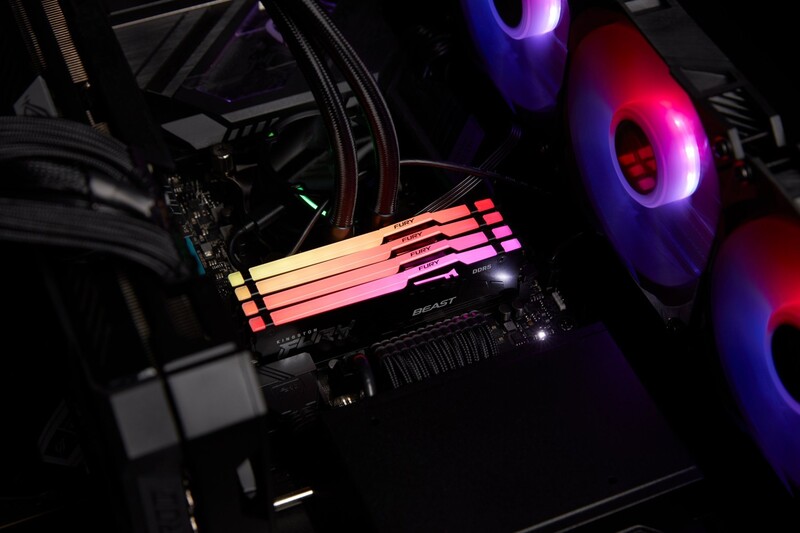 Модуль пам`яті DDR5 2x16GB/5600 Kingston Fury Beast RGB Black (KF556C40BBAK2-32)