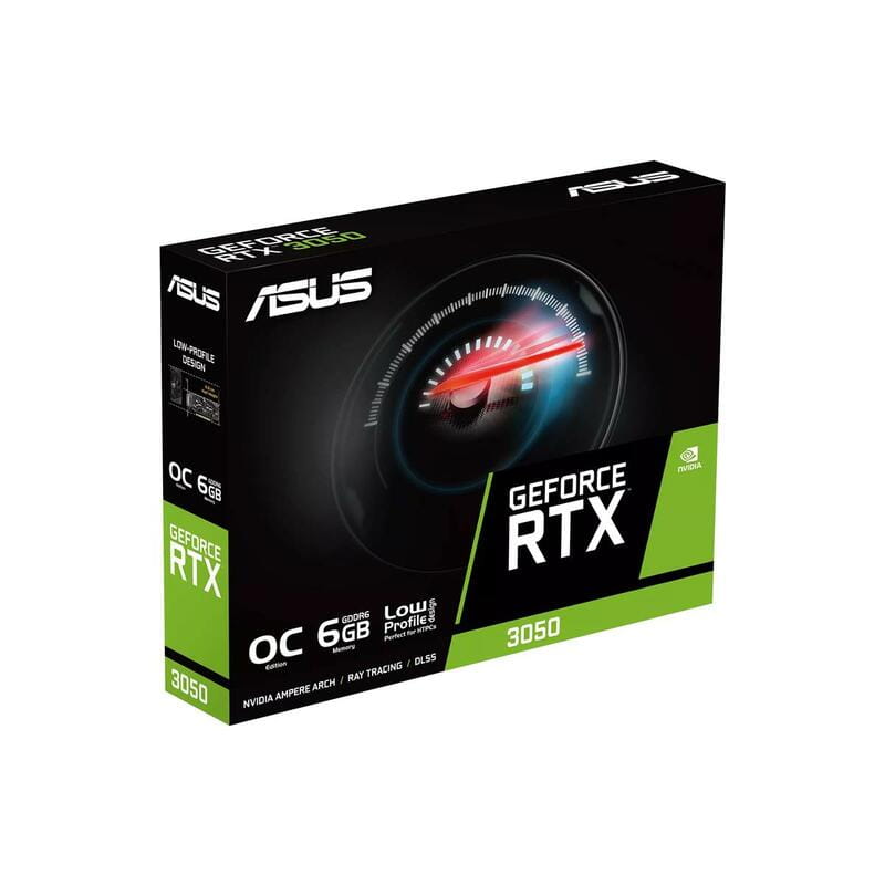 Видеокарта GF RTX 3050 6GB GDDR6 OC Low Profile Asus (RTX3050-O6G-LP-BRK)