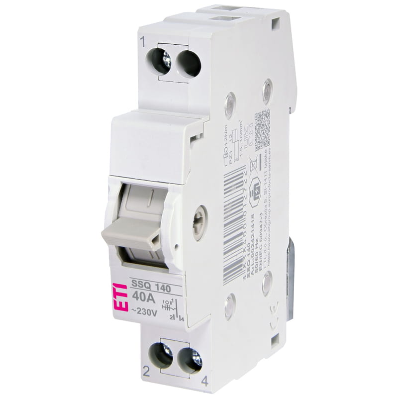 Перемикач трипозиційний ETI SSQ 140 "1-0-2", 1p 40A (2421415)