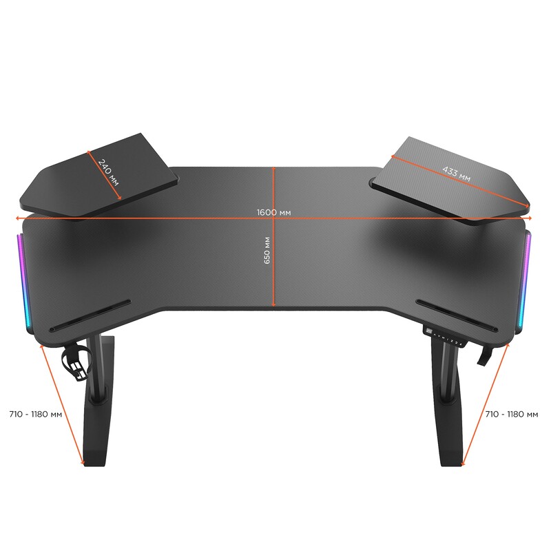 Комп`ютерний стіл Anda Seat Shadow Warrior Black (AD-D-DD1-1600L-02-B)