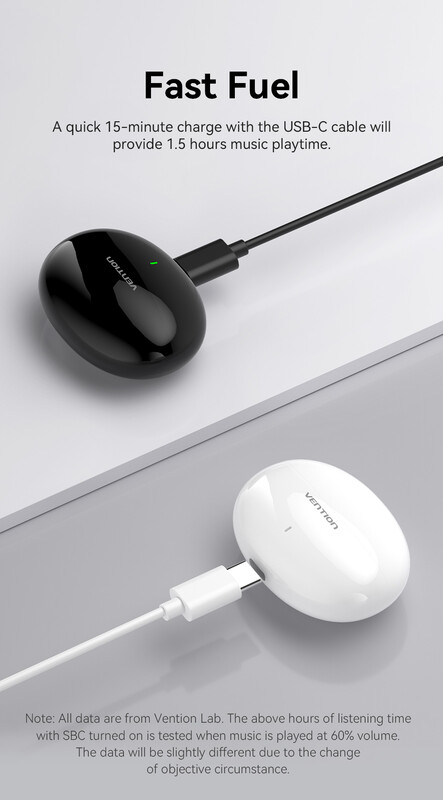 Bluetooth-гарнітура Vention Elf Earbuds E01 Blue (NBFS0)