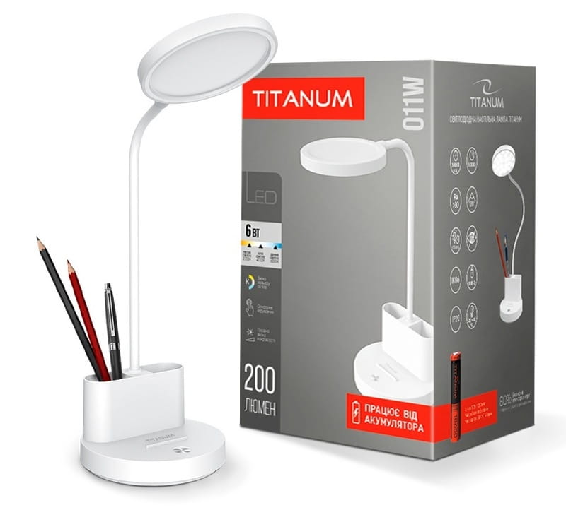 Настільна лампа Titanum 6W White (TLTF-011W)