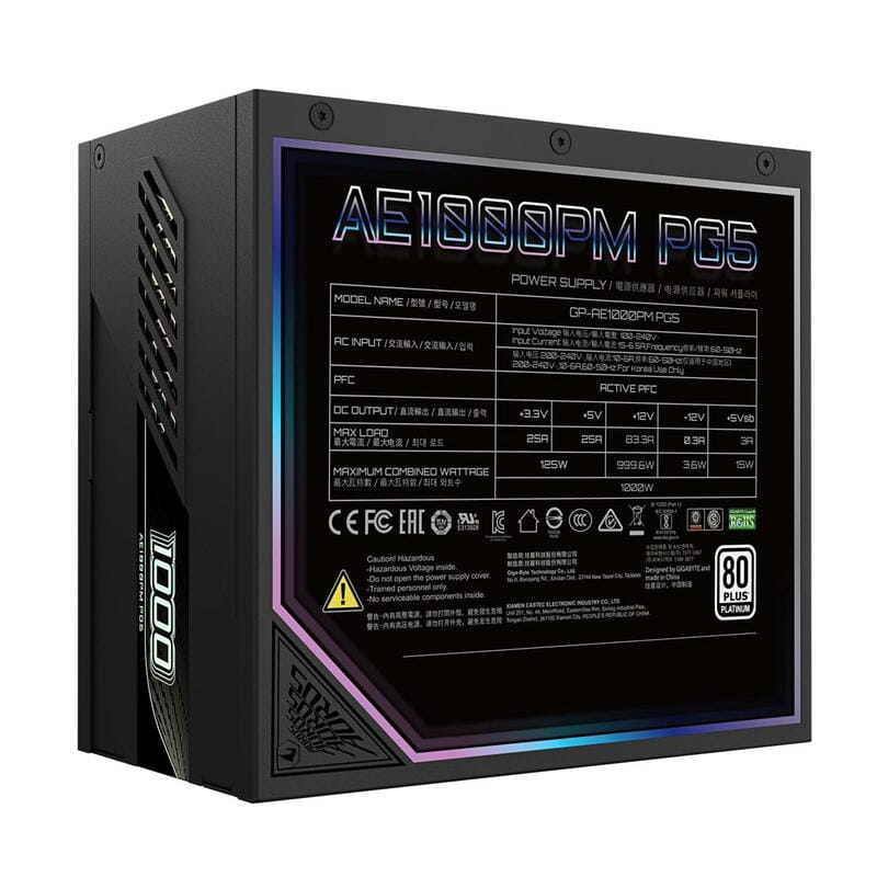 Блок питания Gigabyte GP-AE1000PM PG5 1000W
