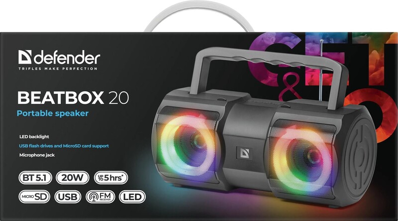 Акустическая система Defender Beatbox 20 Black (65420)
