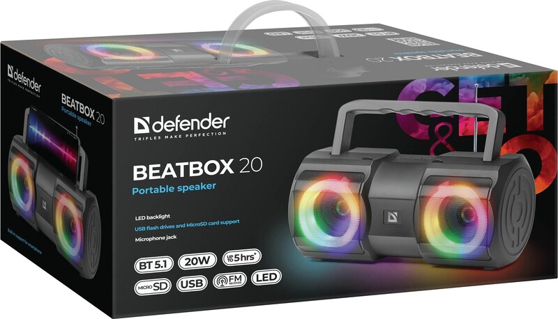 Акустическая система Defender Beatbox 20 Black (65420)