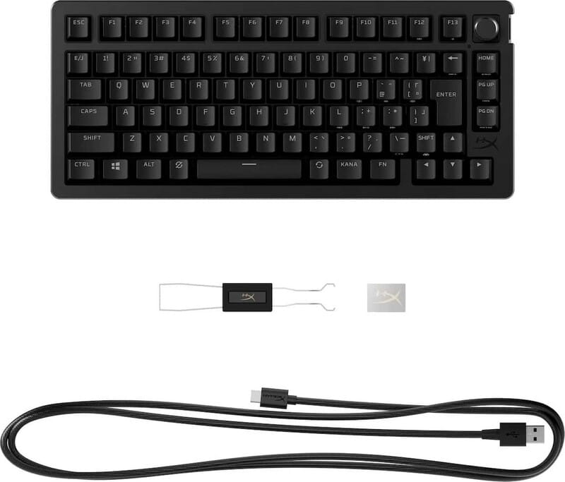 Клавиатура беспроводная HyperX Alloy Rise 75 Red RGB UA Black (91Y91AA)