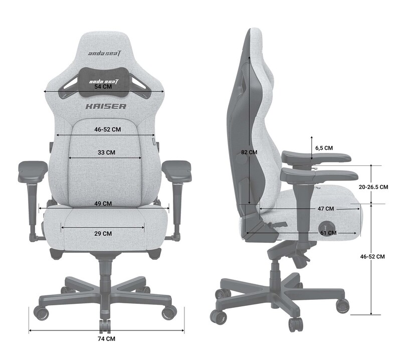 Кресло для геймеров Anda Seat Kaiser 4 Size L Black Premium PVC (AD12YDDC-L-20-B-PV/C)