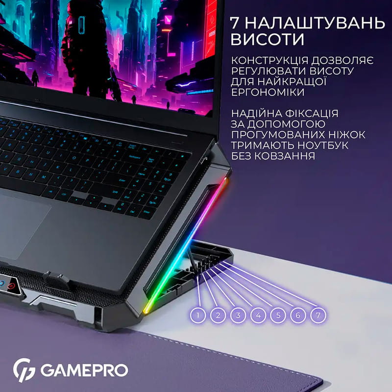Охлаждающая подставка для ноутбука GamePro CP795