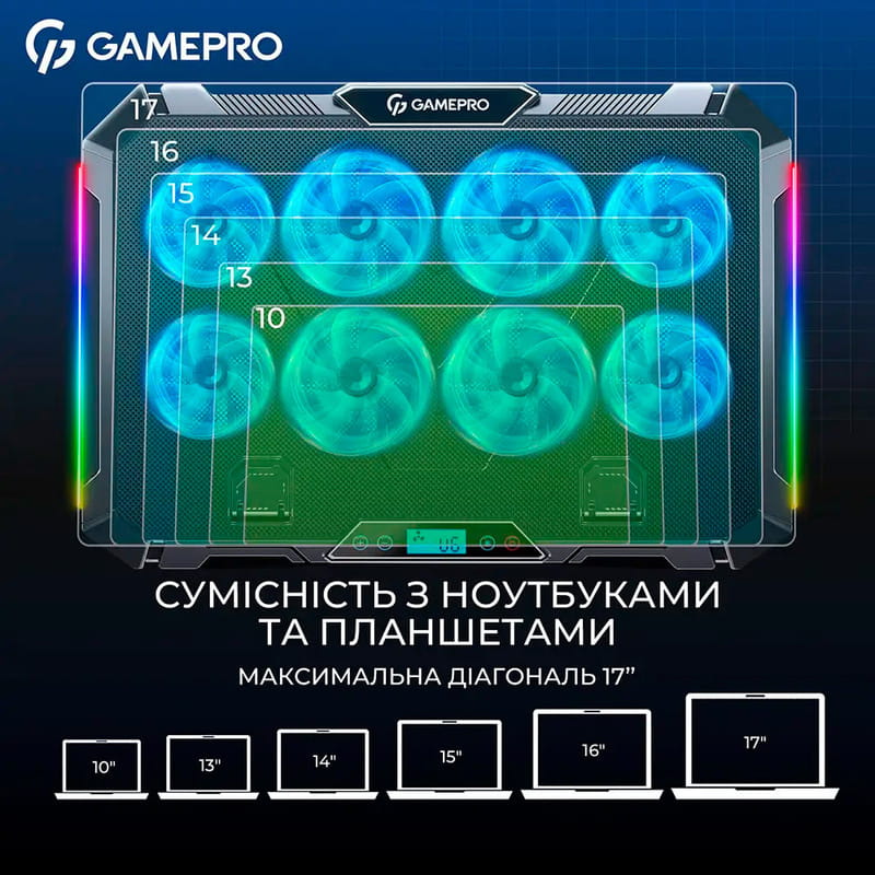 Охлаждающая подставка для ноутбука GamePro CP795