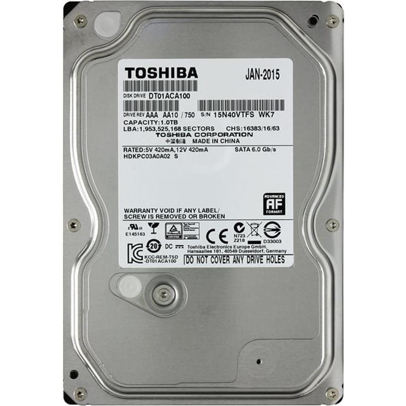 Накопичувач HDD SATA 1.0TB Toshiba7200rpm 32MB (DT01ACA100)_Refurbished
