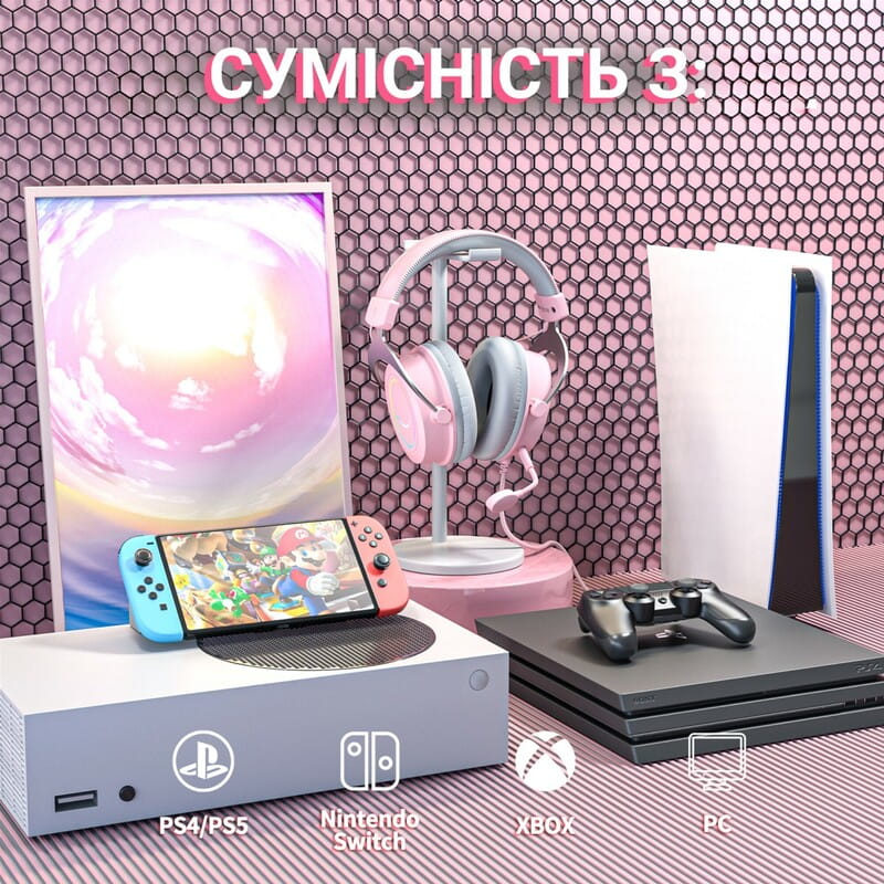 Гарнитура Fifine RGB H3P Pink