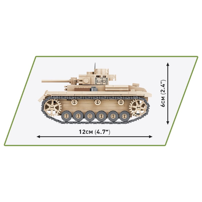 Конструктор COBI Друга Світова Війна Танк Panzer III, 292 деталі (COBI-2712)