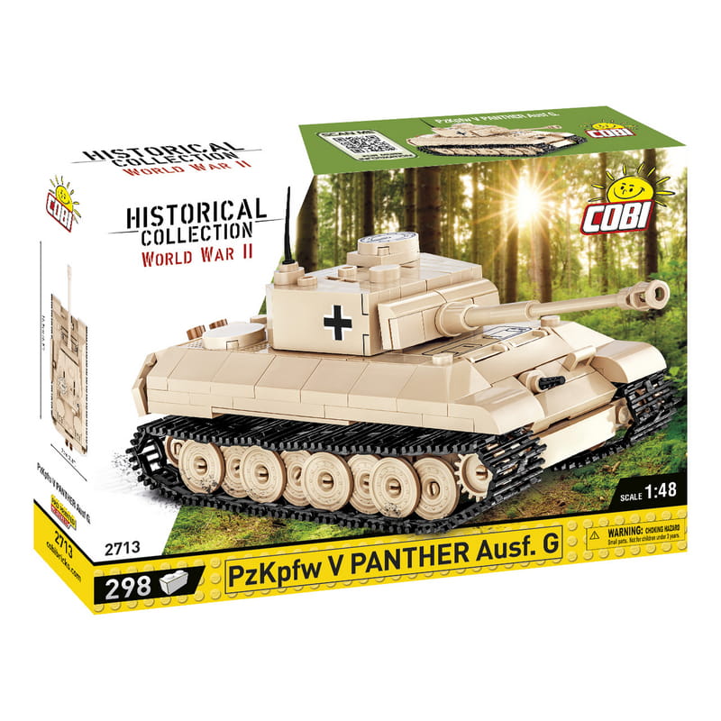 Конструктор COBI Друга Світова Війна Танк Panzer V Пантера, 298 деталей (COBI-2713)