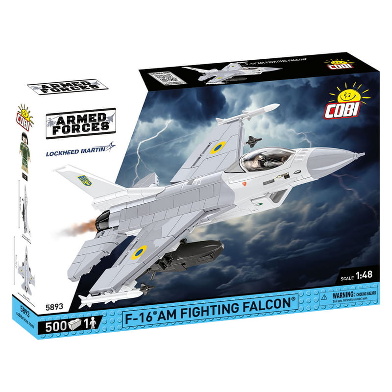 Конструктор COBI Самолет F-16AM Fighting Falcon (UA), 500 деталей (COBI-5893)