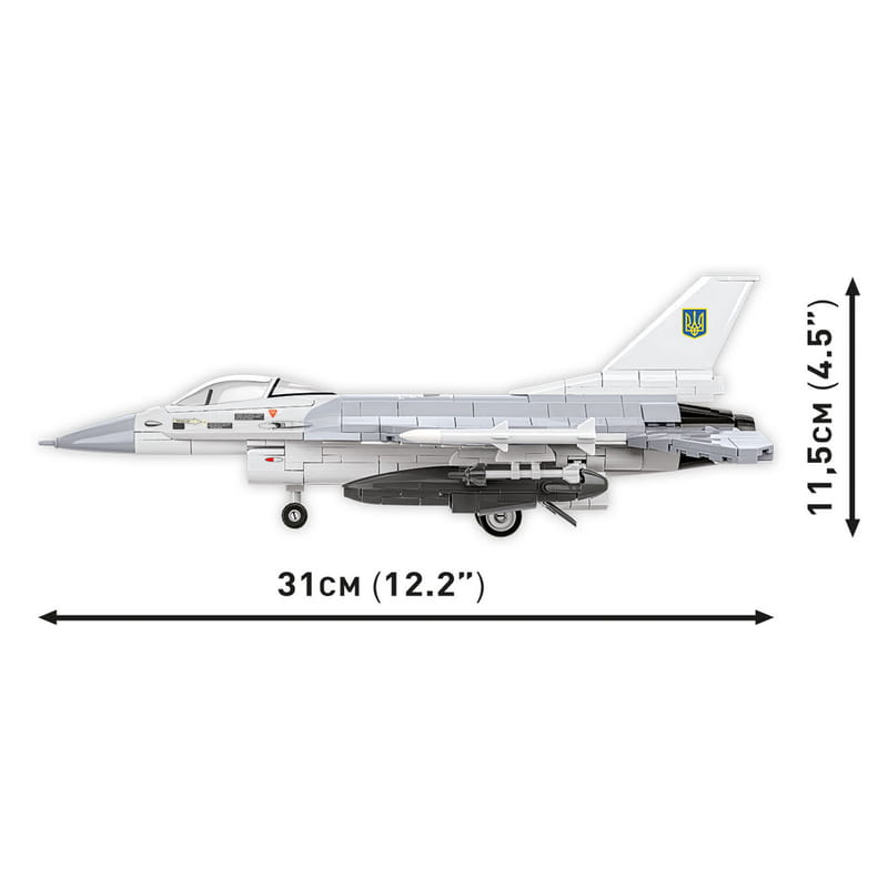Конструктор COBI Самолет F-16AM Fighting Falcon (UA), 500 деталей (COBI-5893)