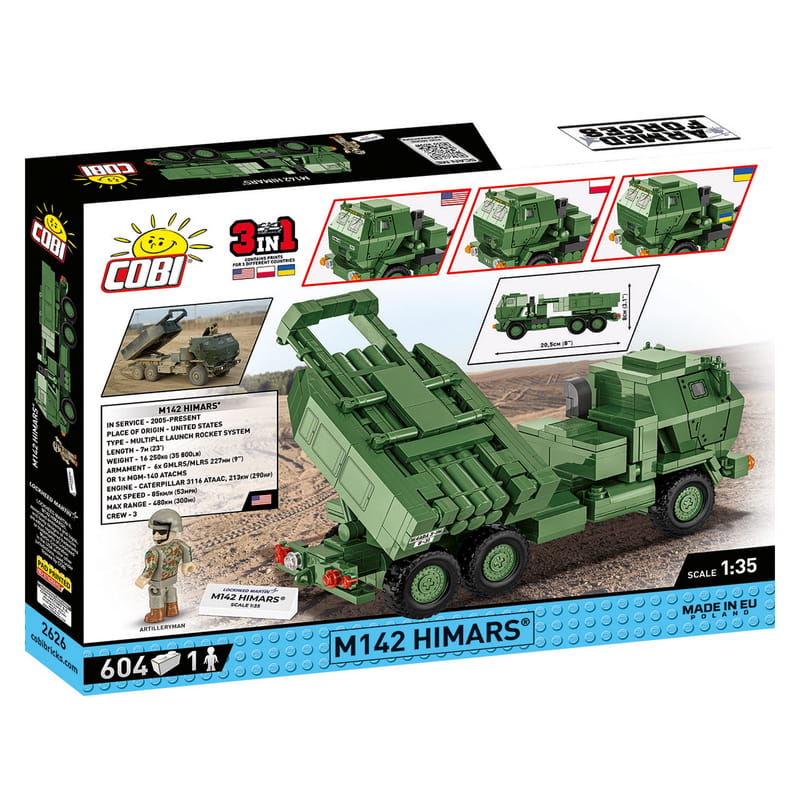 Конструктор COBI РСЗО Himars M142 (UA/PL/US), 604 детали (COBI-2626)