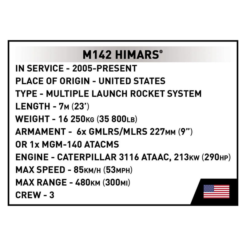 Конструктор COBI РСЗО Himars M142 (UA/PL/US), 604 детали (COBI-2626)