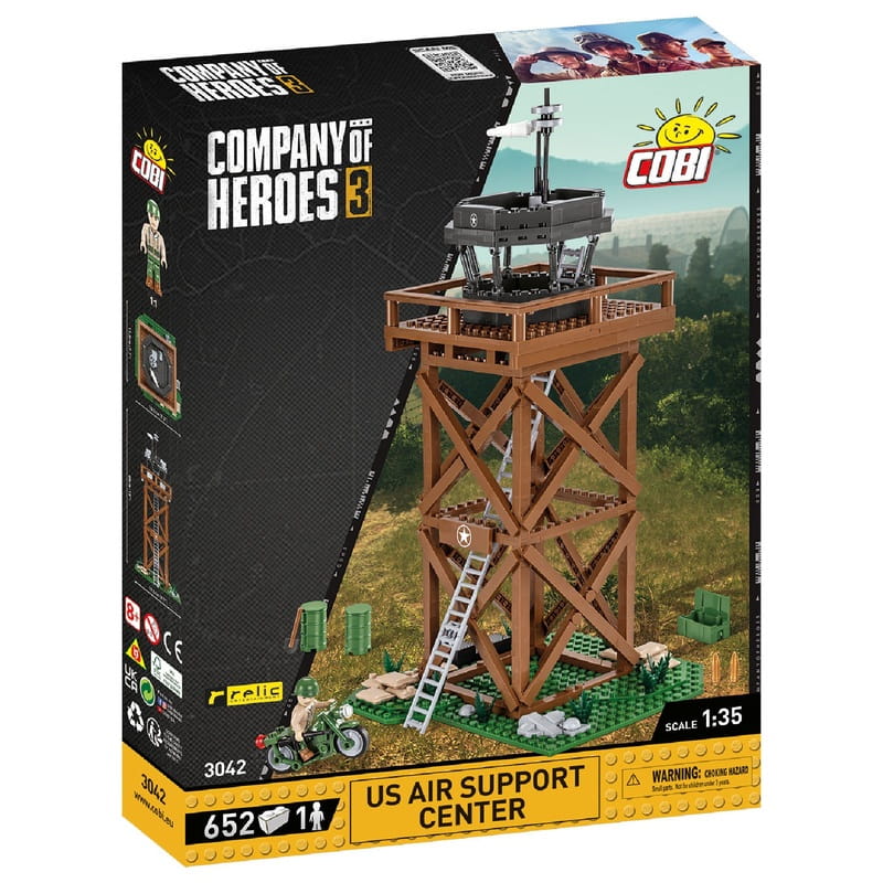 Конструктор COBI Company of Heroes 3 USA Центр Авиаподдержки, 652 детали (COBI-3042)