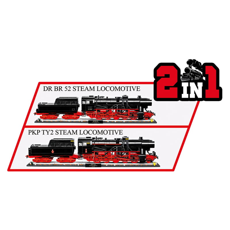 Конструктор COBI Локомотив DR BR Class 52 Эксклюзивный набор масштаб 1:35, 2623 деталей (COBI-6280)