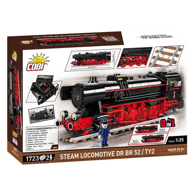 Конструктор COBI Локомотив DR BR Class 52 масштаб 1:35, 1723 детали (COBI-6283)