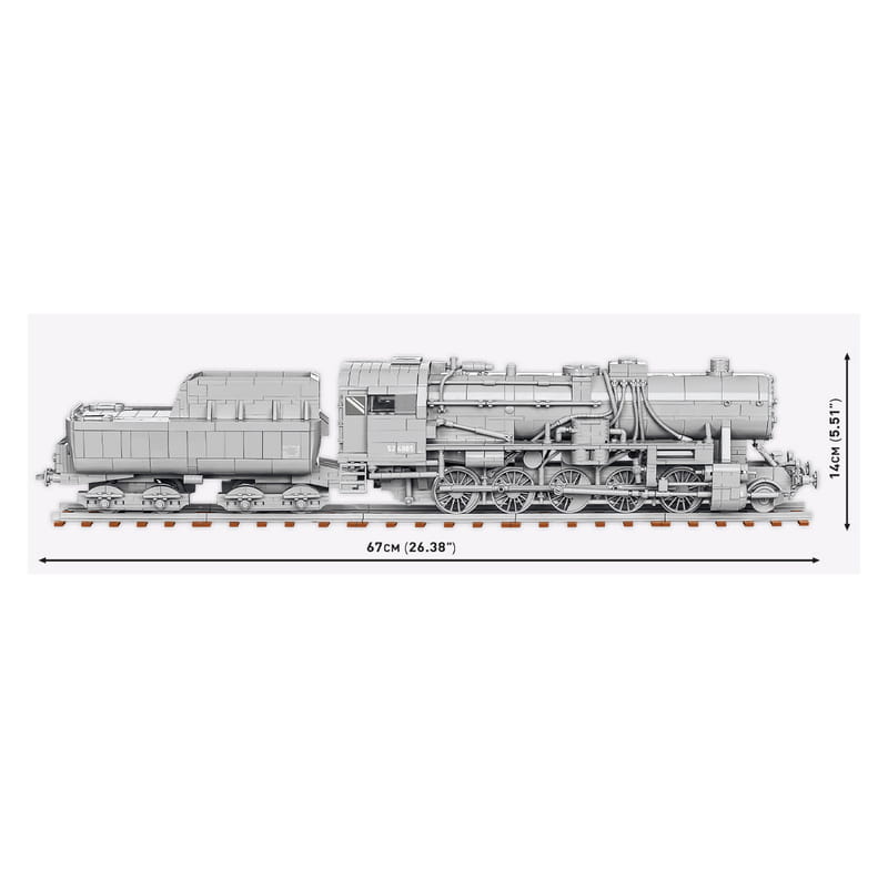 Конструктор COBI Локомотив Kriegslokomotive Class 52 масштаб 1:35, 2476 деталей (COBI-6281)