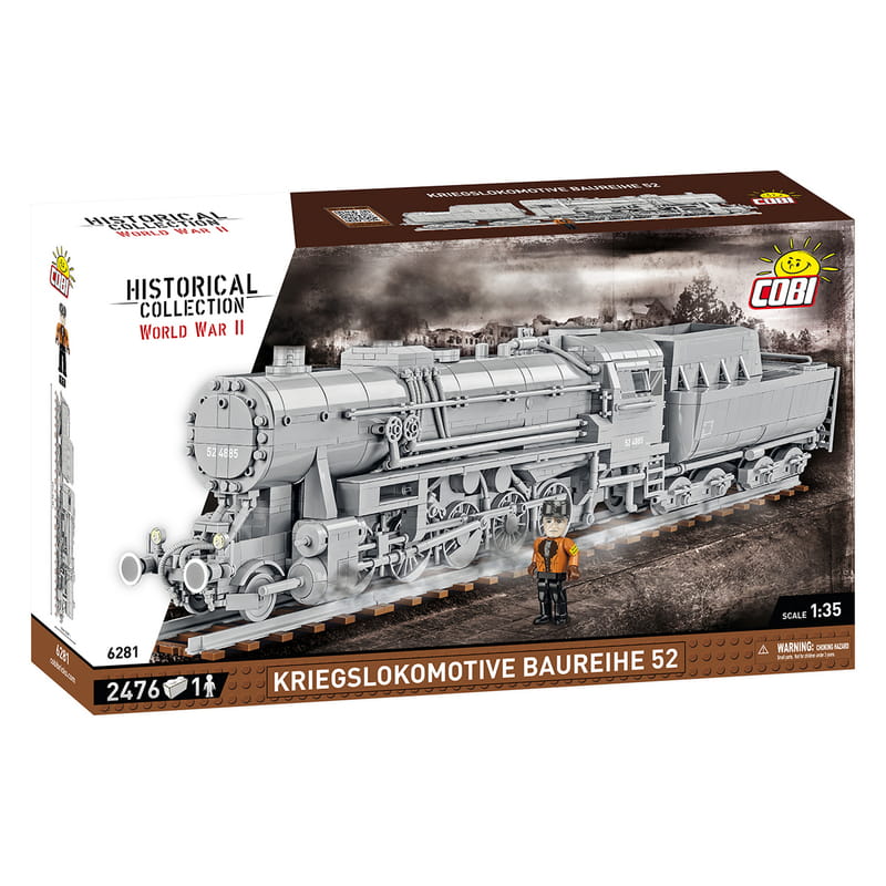 Конструктор COBI Локомотив Kriegslokomotive Class 52 масштаб 1:35, 2476 деталей (COBI-6281)