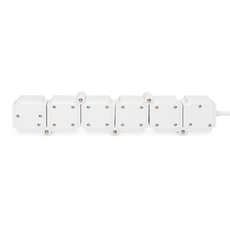 Фільтр живлення Digitus DA-70620 4 розетки, 2 USB, 1.6 м, Black/White