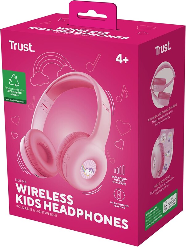 Bluetooth-гарнітура Trust On-ear Nouna Kids, Wireless Pink (25274)