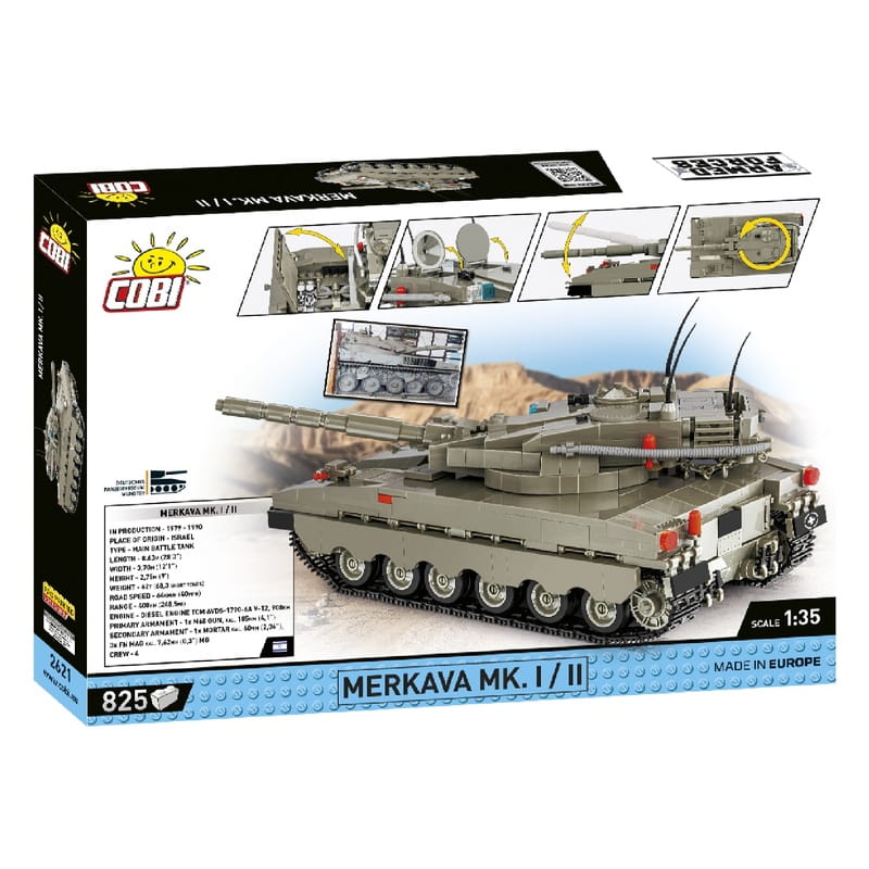 Конструктор COBI Танк Меркава Mk 1, 825 деталей (COBI-2621)