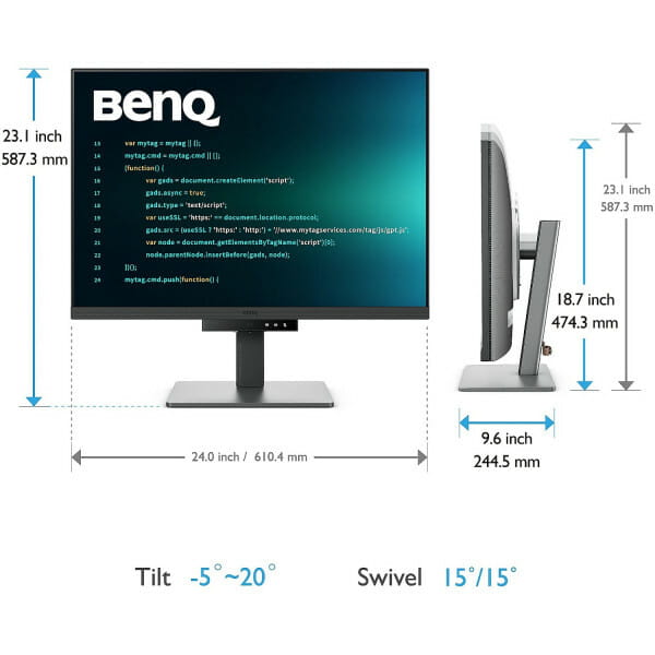 Монитор BenQ 28.2" RD280U (9H.LM1LJ.TBE) IPS Gray