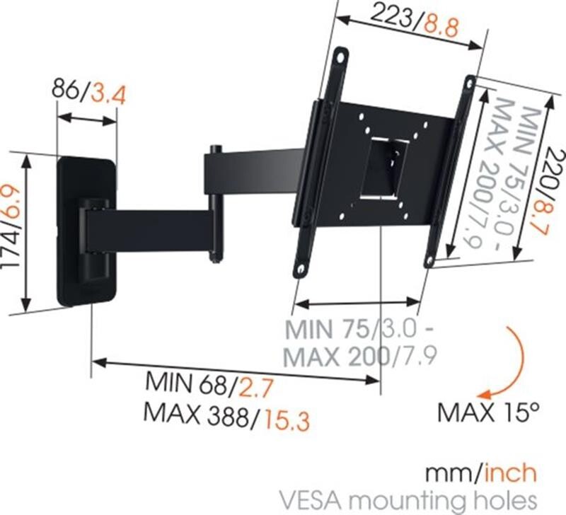 Кронштейн Vogels MA2040 Black (VESA200х200)
