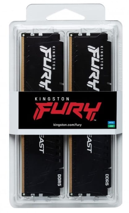 Модуль пам`яті DDR5 2x8GB/5600 Kingston Fury Beast Black (KF556C36BBEK2-16)
