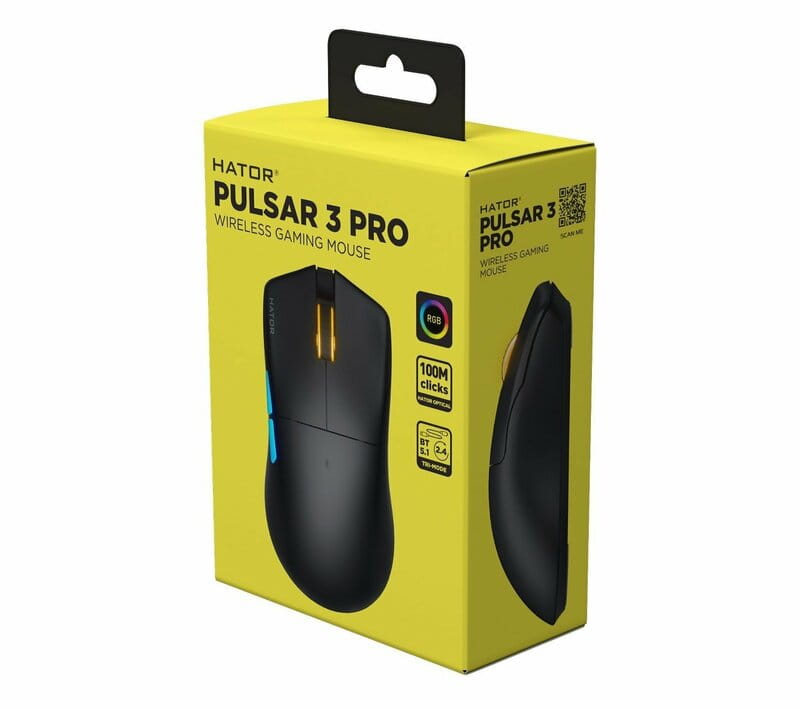 Мышь беспроводная Hator Pulsar 3 Pro Wireless Black (HTM640)