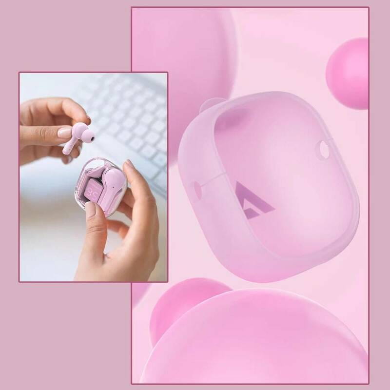 Bluetooth-гарнитура Acefast T6 Pink (6974316281566)